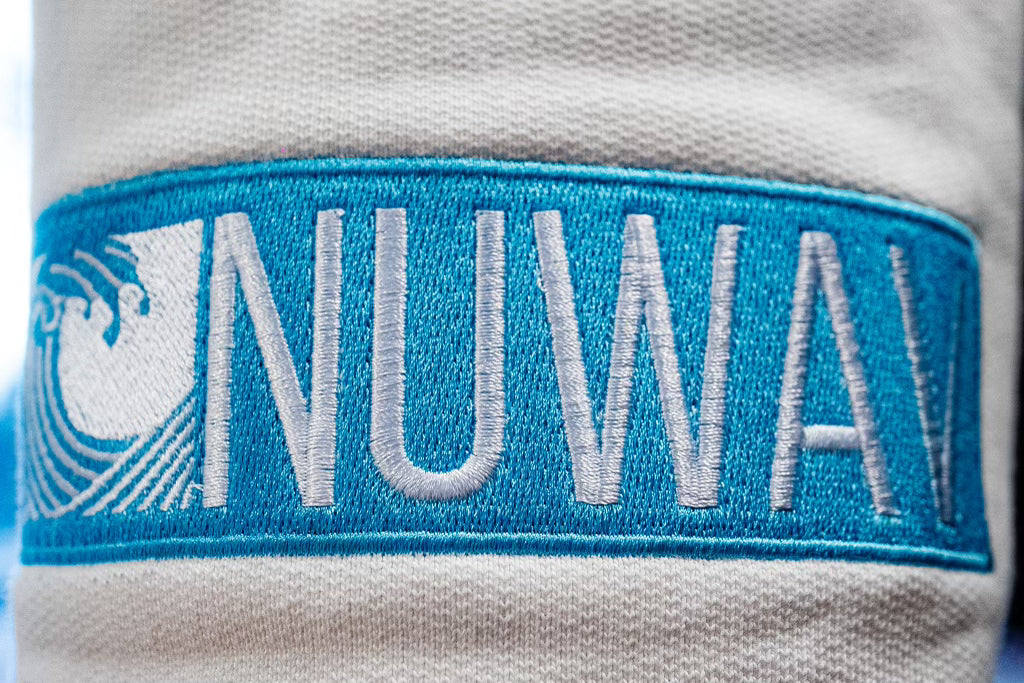 Blue NuWav World Letterman Jacket